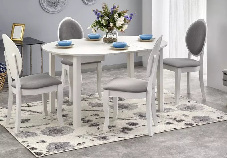 LOOM Izvelkamais galds 102-142x102 cm, balts - N1 Home