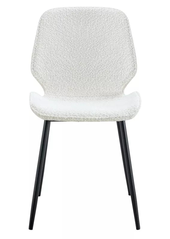 BRALTA Mīkstais krēsls no krēmkrāsas auduma uz melnām kājām - N1 Home