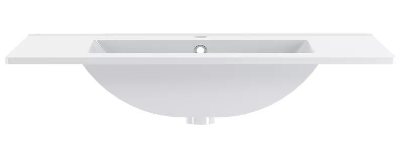 VELAV Vannas istabas skapis ar izlietni, 60 cm, rievota priekšpuse, matēts melns / riekstkoks - N1 Home