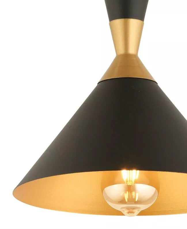 FORFAN x1 piekaramā lampa, zelta un melna - N1 Home