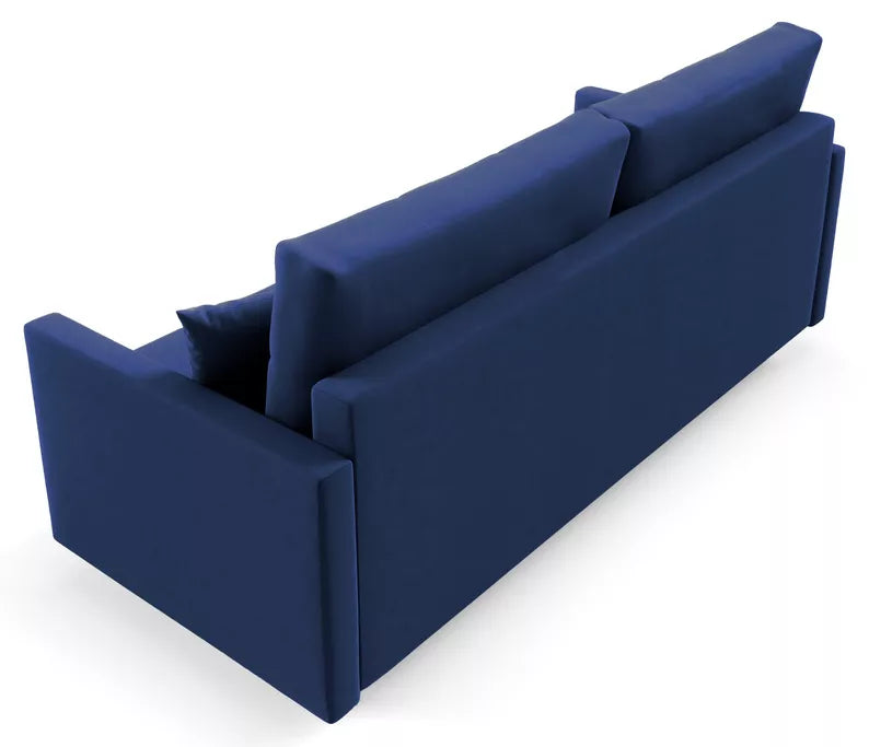 RAZO Dīvāns-gulta ar glabātuvii, tumši zils samts - N1 Home