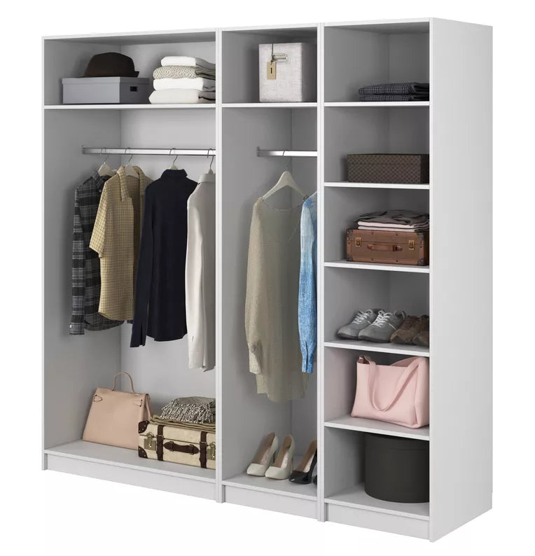 MEFRA Četrdurvju skapis 200 cm, pelēks bēšs - N1 Home