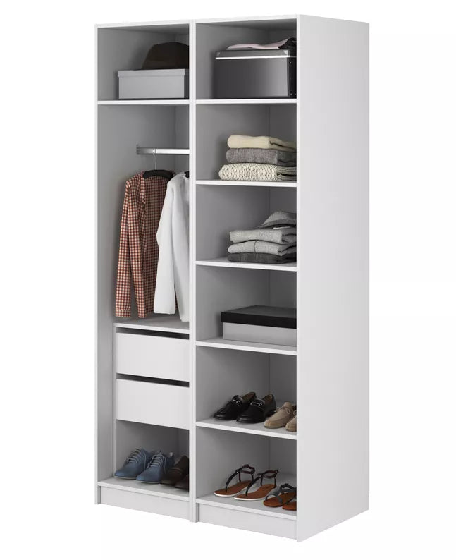 MEFRA Divdurvju skapis 100 cm, pelēks bēšs - N1 Home