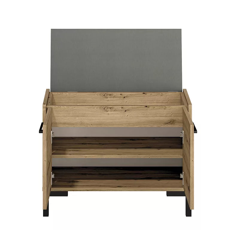 LARTI Apavu skapis 70 cm ar sēdekli, amatnieka ozols - N1 Home