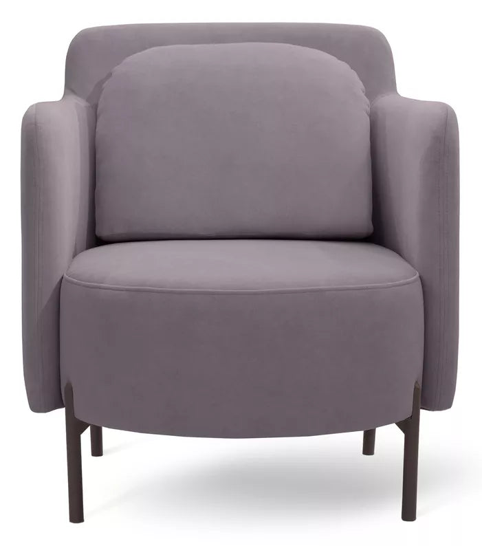 VENESE Kausa krēsls, pelēks, viegli tīrāms samts, ar melnām kājām - N1 Home