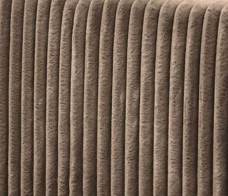 WOFAL Kontinentālā gulta 140/160/180x200 cm ar matraci un glabātuvi, gaiši brūns, biezs velvets - N1 Home