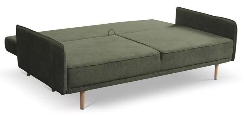 DERSPI Trīsvietīgs dīvāns, olīvu, hidrofobs samts - N1 Home