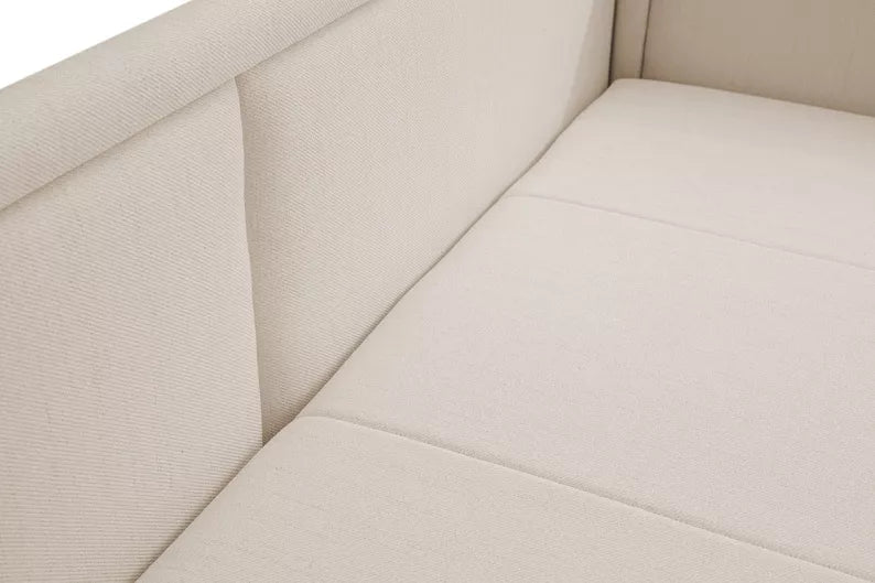 RILI Jauniešu gulta ar konteineru, gaiši bēša, universāla bize - N1 Home