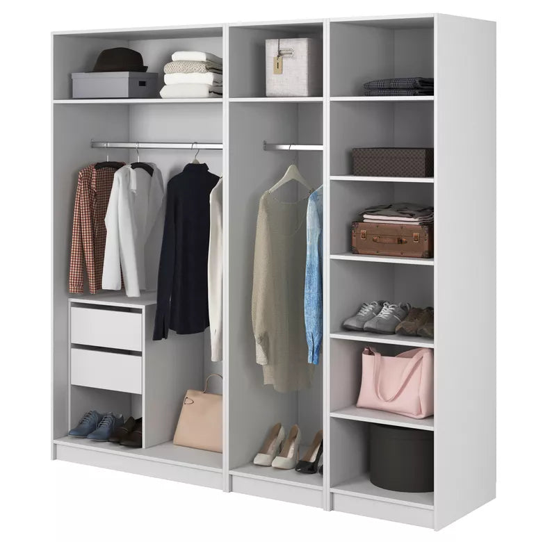 MEFRA Četrdurvju skapis 200 cm, pelēks bēšs - N1 Home