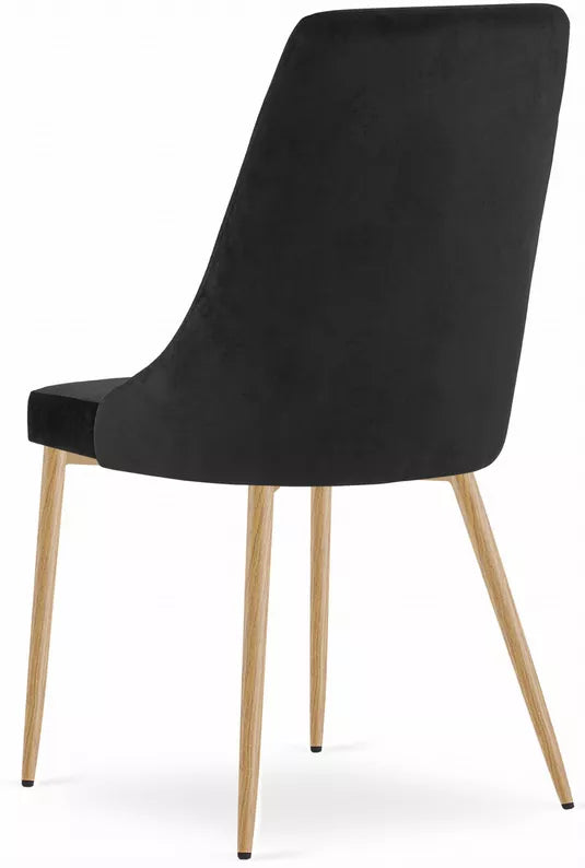 MOLAI Polsterēts krēsls, melns samts - N1 Home