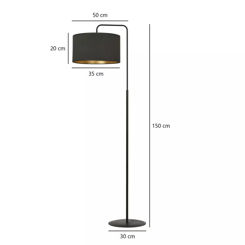 LIDHA Stāvlampa 150 cm melna - N1 Home