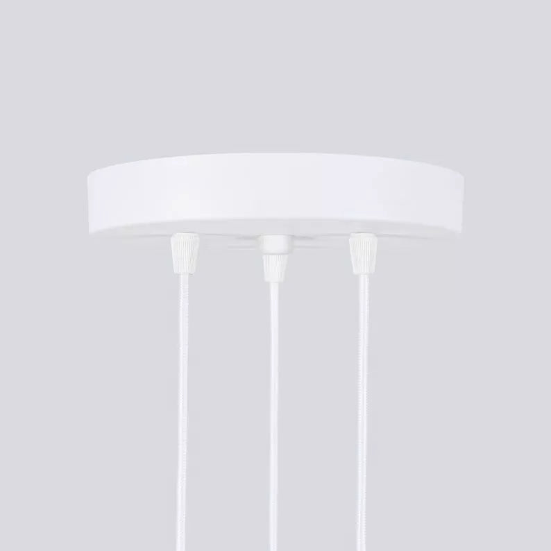 BONKAR x3 piekaramā lampa, balta, uz apaļas griestu oderes - N1 Home