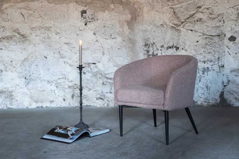 TENDY Krēsls no brūna auduma - N1 Home