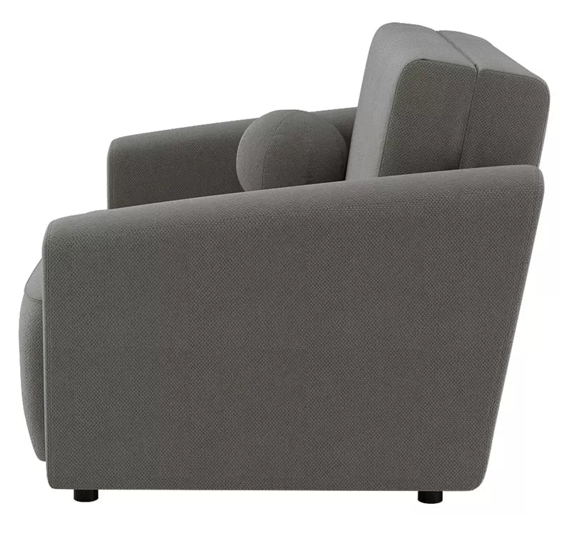 VIOSTE Atzveltnes krēsls ar glabātuvi, tumši pelēks hidrofobs šenils - N1 Home