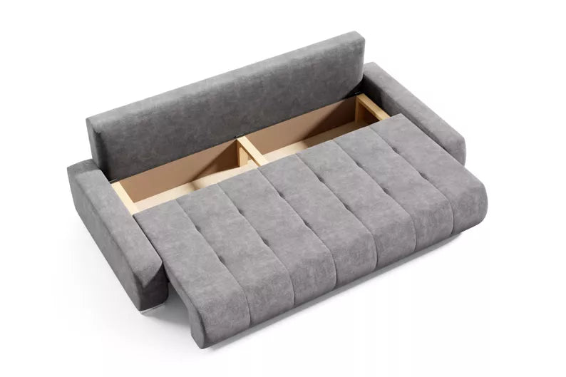 MALINO Trīsvietīgais dīvāns, bēšs hidrofobs samts - N1 Home