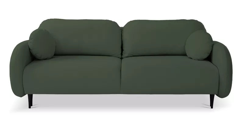 FRABA Izvelkamais dīvāns ar gulēšanas funkciju, veļas konteineru, olīvu samts - N1 Home