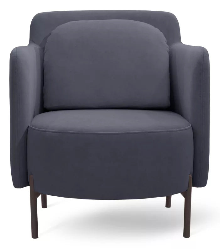 VENESE Kausa krēsls, antracīta, viegli tīrāms samts, ar melnām kājām - N1 Home
