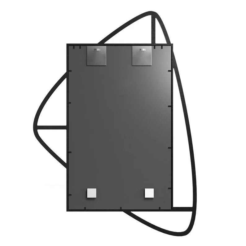 LUCME Sienas spogulis 95x69 cm melnā rāmī - N1 Home