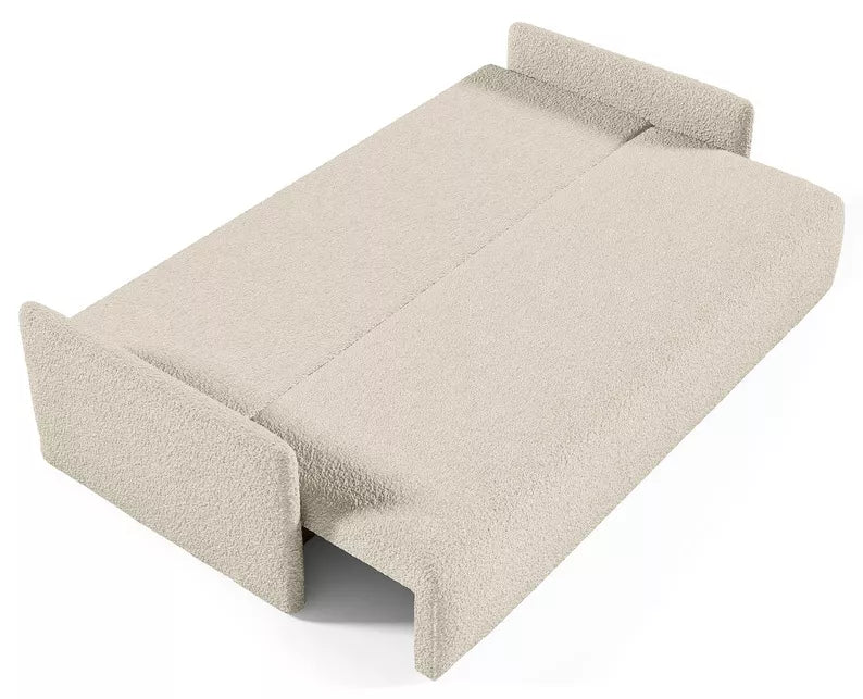 GOVE Dīvāns-gulta ar glabātuvii, bēšs boucle - N1 Home