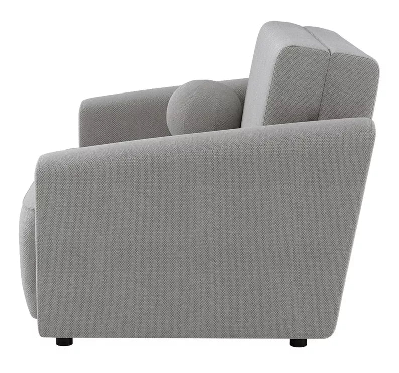 VIOSTE Divvietīgs dīvāns, 130 cm, ar glabātuvi, pelēks hidrofobs šenils - N1 Home