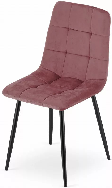 RAKA Polsterēts krēsls no tumši rozā samta - N1 Home
