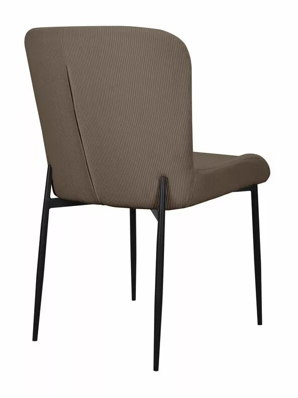 LUEN Polsterēts krēsls ar brūnu velvetu uz melnām kājām - N1 Home