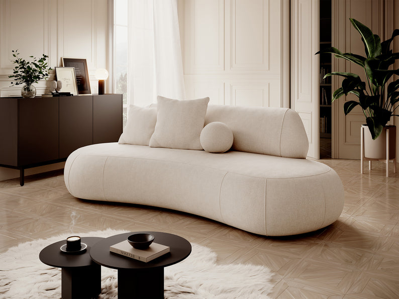 MALME Trīsvietīgais dīvāns, bēšs, no viegli tīrāma auduma - N1 Home