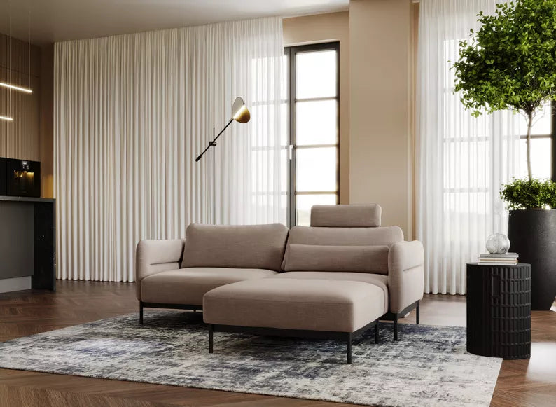 NEROSOLIA Pufs, gaiši brūns bize - N1 Home