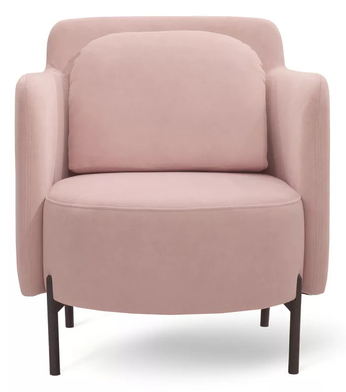 VENESE Kausa krēsls, rozā, viegli tīrāms samts, ar melnām kājām - N1 Home