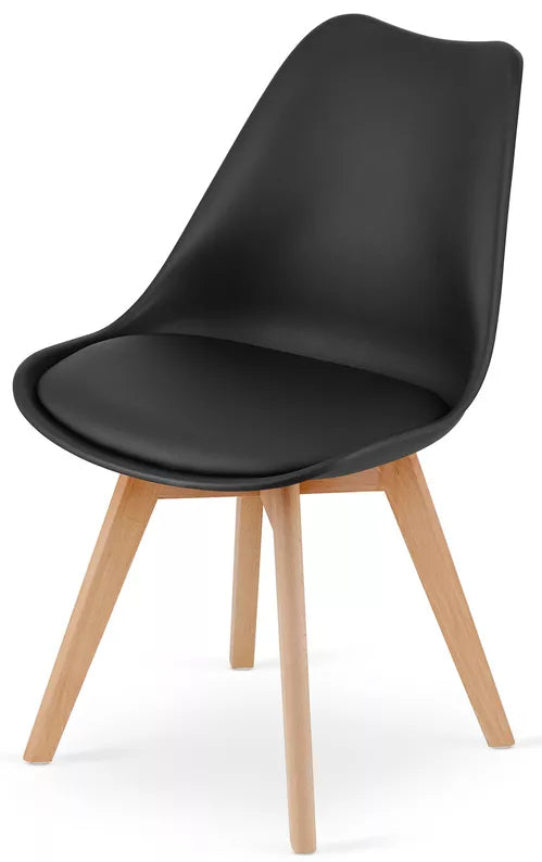 CINES Melns plastmasas krēsls - N1 Home