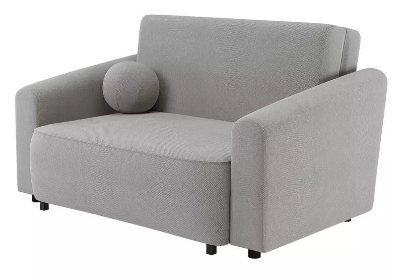 VIOSTE Divvietīgs dīvāns, 110 cm, ar glabātuvi, pelēks hidrofobs šenils - N1 Home