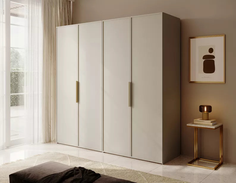 MEFRA Četrdurvju skapis 200 cm, pelēks bēšs - N1 Home