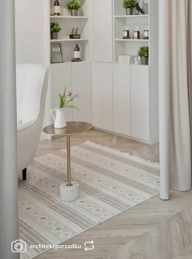 SANPRO Apaļais kafijas galdiņš 41 cm, misiņa krāsas metāls - N1 Home