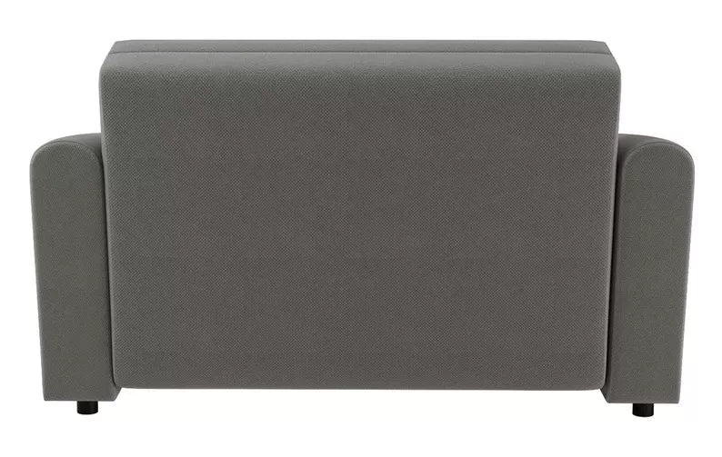 VIOSTE Divvietīgs dīvāns, 110 cm, ar glabātuvi, tumši pelēks hidrofobs šenils - N1 Home