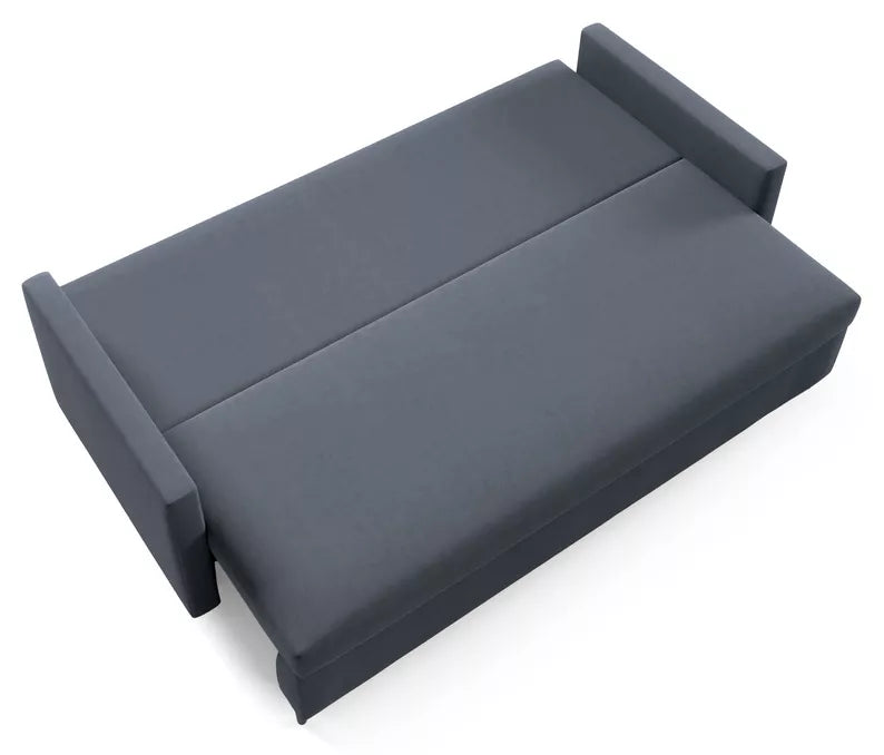 RAZO Dīvāns-gulta ar glabātuvii, tumši pelēks samts - N1 Home