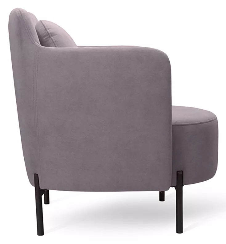 VENESE Kausa krēsls, pelēks, viegli tīrāms samts, ar melnām kājām - N1 Home