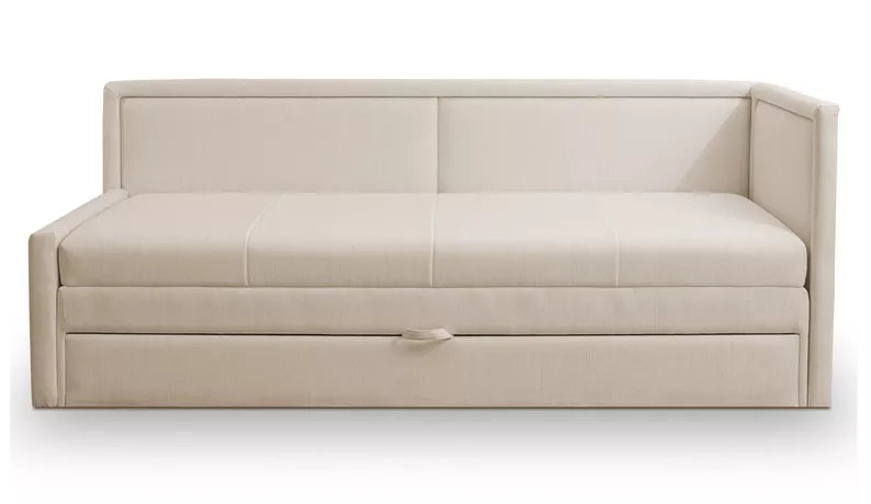 RILI Jauniešu gulta ar konteineru, gaiši bēša, universāla bize - N1 Home