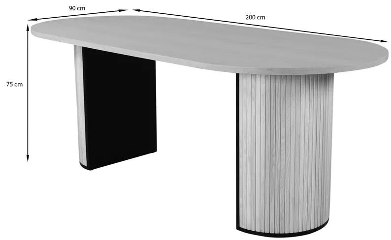 GORM Galds 200x90 cm riekstkoka līstes - N1 Home