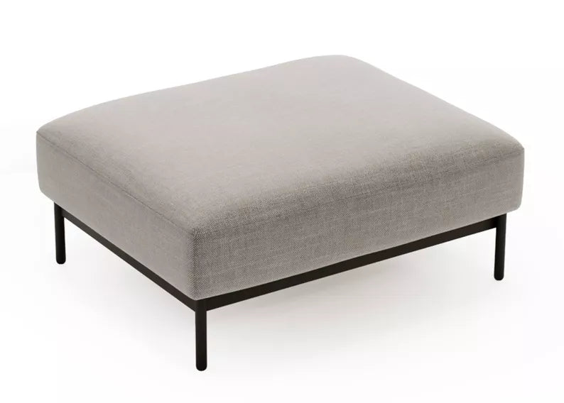 NEROSOLIA Pufs, pelēka un bēša bize - N1 Home