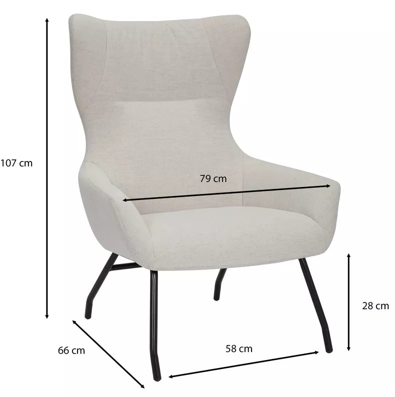 PETSU Atpūtas krēsls, krēmkrāsas šenila - N1 Home