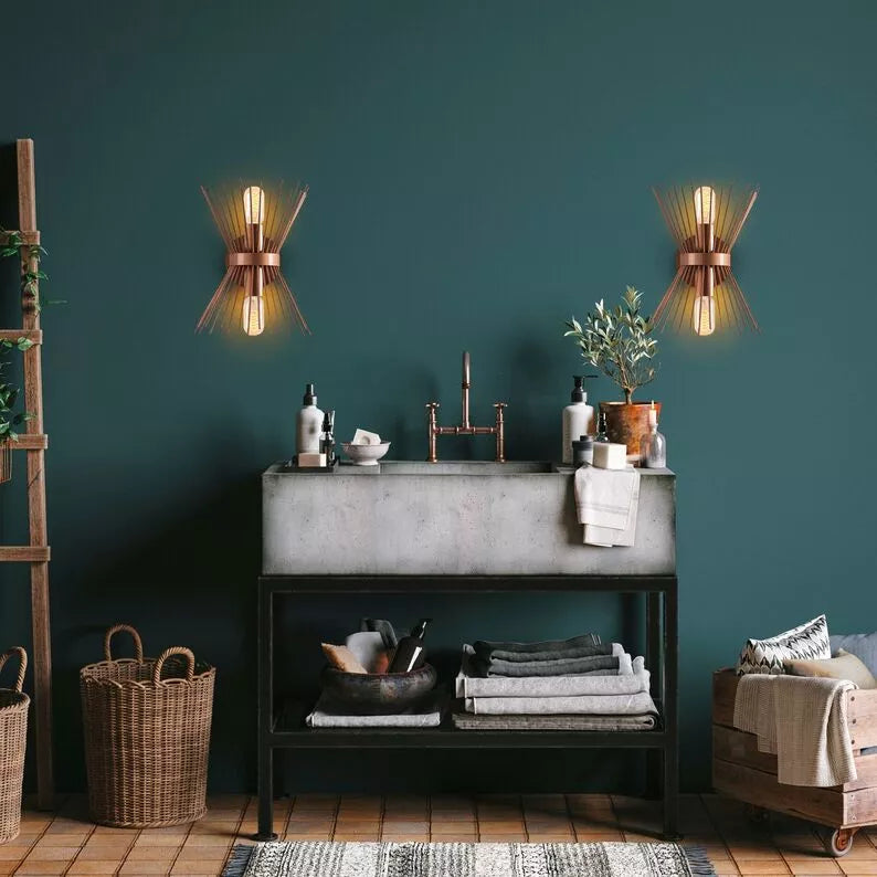 RUCHBA Moderna sienas lampa, vara - N1 Home