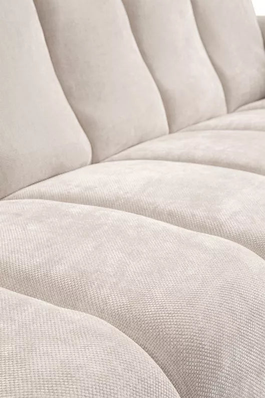 LAREVO Trīsvietīgs dīvāns, krēmkrāsas šenila - N1 Home