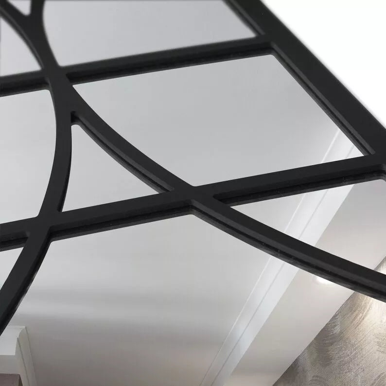 ANGME Sienas spogulis 95x69 cm ar melniem maliņiem - N1 Home