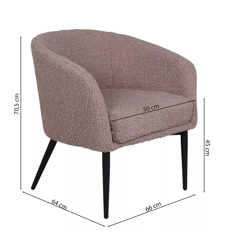 TENDY Krēsls no brūna auduma - N1 Home