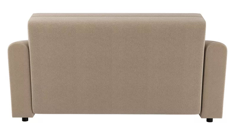 VIOSTE Divvietīgs dīvāns, 130 cm, ar glabātuvi, bēšs hidrofobs šenils - N1 Home