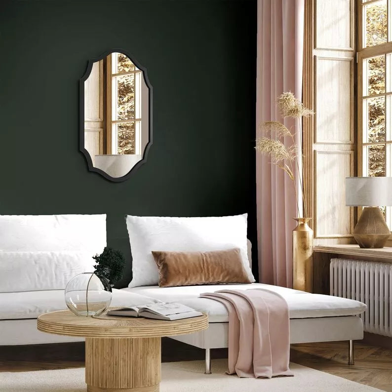 GIONME Sienas spogulis 60x40 cm melnā rāmī - N1 Home