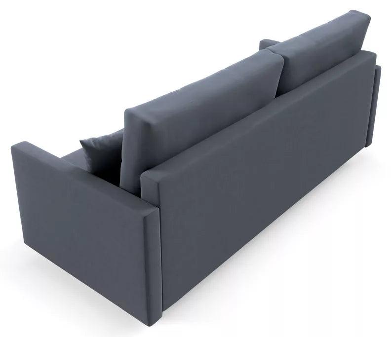 RAZO Dīvāns-gulta ar glabātuvii, tumši pelēks samts - N1 Home