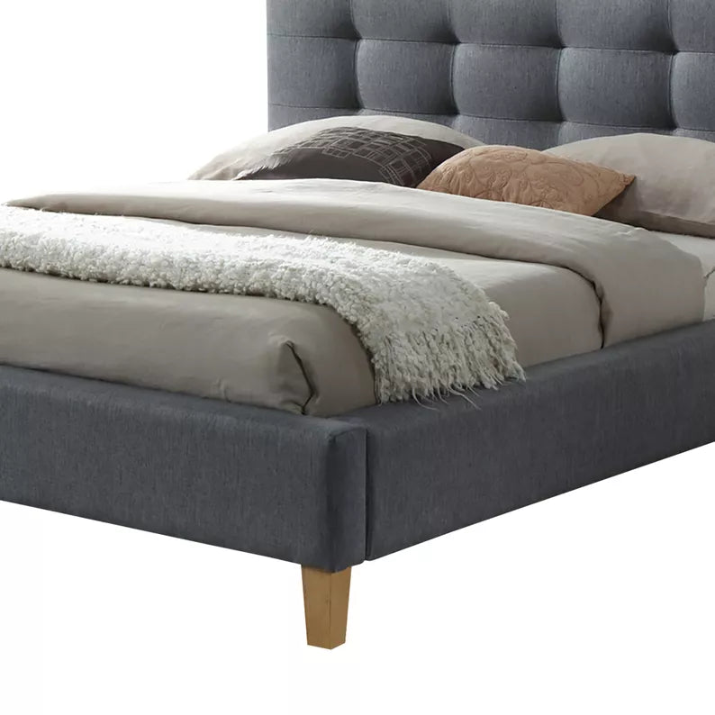 FORDL Mīkstā gulta 160x200 cm, pelēka - N1 Home