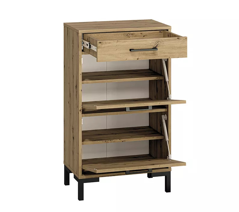 LARTI Apavu skapis 55 cm ar atvilktni, amatnieka ozols - N1 Home