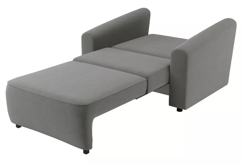 VIOSTE Atzveltnes krēsls ar glabātuvi, tumši pelēks hidrofobs šenils - N1 Home